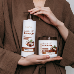 Шампунь для волос против перхоти с экстрактом кокоса Sadoer Coconut Oil Dandruff Shampoo 500 мл