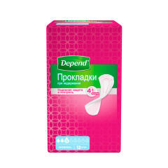 Прокладки при недержании женские Depend Normal 3 капель 12 шт