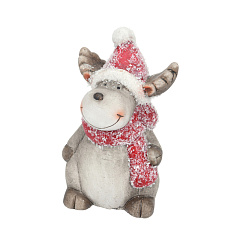 Статуэтка Koopman International Red New Year Красный Новый Год Рождественский Олень 1 шт