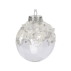 Ёлочное украшение Home Collection Снежная зима Шар d=8см 1 шт