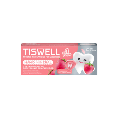 Зубная паста реминерализирующая с наногидроксиапатитом Tiswell Клубника со Сливками без Фтора от 1 года 60 г