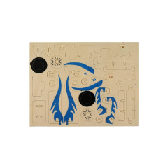 Конструктор деревянный Город мастеров Спорткар 42 детали 1 шт