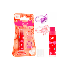 Бальзам для губ + 2 колечка Lukky Jelly Fruit 3,4 г+2 шт