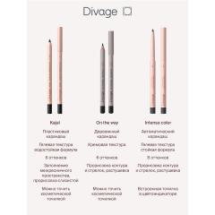 Карандаш для глаз Divage On The Way т.03 Графитовый 1,1 г
