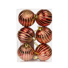 Шар новогодний Home Collection Полоска CH31222-26 6 см 6 шт