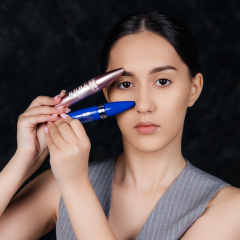 Тушь для ресниц удлиняющая водостойкая Million Pauline Shiny Long Thick Waterproof Mascara т.Синий 9,5 мл