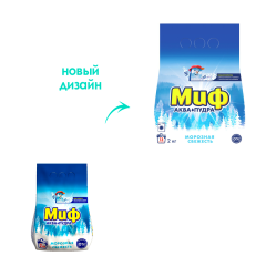 Порошок автомат для стирки Миф Автомат Морозная Свежесть 2 кг