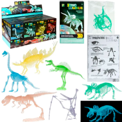 Люминесцентные динозавры 1Toy 3Dino Luminus 6 Видов 1 шт