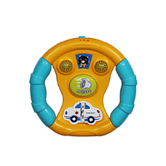 Руль со световыми и звуковыми эффектами на батарейках. HUGE UNION Steering Wheel 1 шт