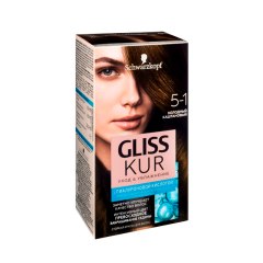 Стойкая краска для волос Глисс Кур Уход и Увлажнение т. 5-1 Холодный каштановый 135 мл