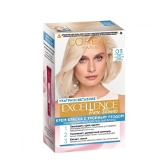 Стойкая крем-краска для волос L'Oreal Paris Excellence т.03 Суперосветляющий русый пепельный 192 мл