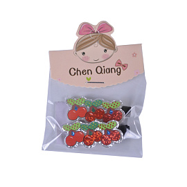 Набор заколок для волос вишенка 2 шт