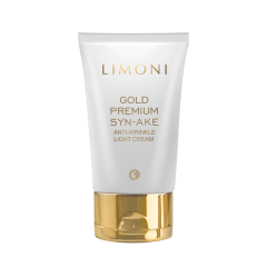 Крем для лица легкий антивозрастной со змеиным ядом и золотом LIMONI Gold Premium Syn-Ake Anti-Wrinkle Cream Light 50 мл