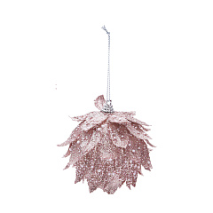 Ёлочное украшение Koopman International Pink New Year Розовый Новый Год Шар 1 шт