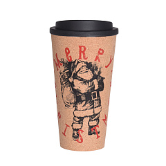 Стакан с крышкой Koopman International Red New Year Красный Новый Год 500 мл 1 шт