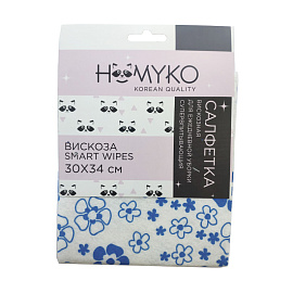 Вискозная с принтом для ежедневной уборки 30*34 см 1 шт