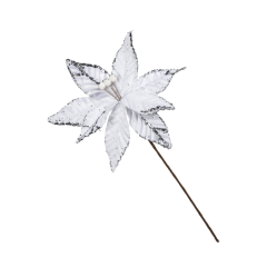 Украшение декоративное новогоднее Home Collection Цветок Белый RB31222-115 24 см*15 см 1 шт