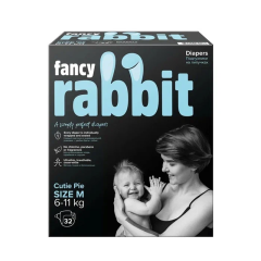 Подгузники на липучках Fancy Rabbit for home Cutie Pie 6-11 кг M 1 шт