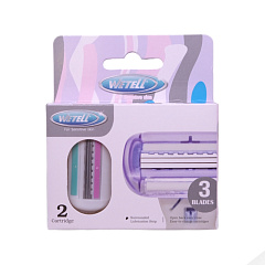 Сменные кассеты для станка Wetell Мини 3 Лезвия 2 шт