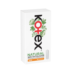 Тампоны Kotex Natural Normal 3 капель 16 шт