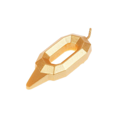 Свеча для торта Чудо Праздник С Днем Рождения Цифра "0" Золото 1 шт