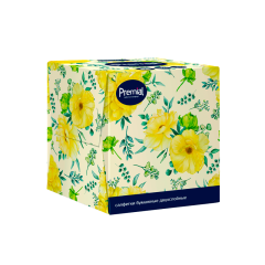 Салфетки бумажные в коробке Бумфа Premial Многослойные Белые 70 шт