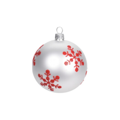 Ёлочное украшение Home Collection Red New Year Шар Снежинки d=6см 1 шт