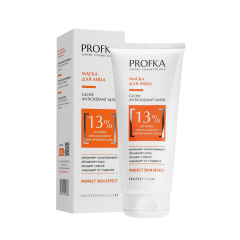 Маска для лица с аргинином, миндальной и янтарной кислотами PROFKA  Glow Antioxidant mask 175 мл