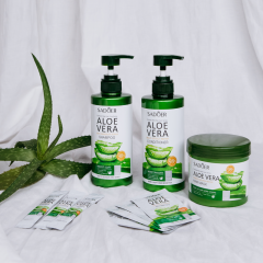 Шампунь для волос восстанавливающий с экстрактом алоэ вера Sadoer Aloe Vera Anti Dandruff Repair Shampoo 500 мл