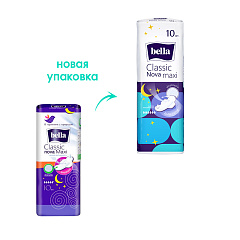 Гигиенические прокладки Bella Classic Nova Maxi 6 капель 10 шт