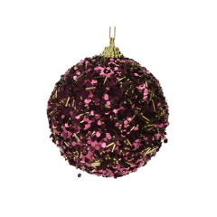 Ёлочное украшение Home Collection Pink New Year Розовый Новый год Шар d=8см 1 шт