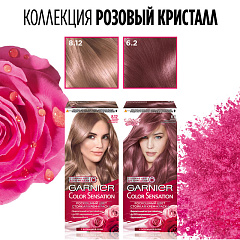 Стойкая краска для волос Garnier Color Sensation т.8.12 Розовый перламутр 110 мл