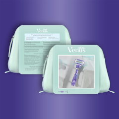 Подарочный набор (Станок+Кассета+Косметичка) Venus Swirl 3 пр.