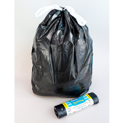 Пакеты для мусора Avikomp Эконом с Завязками 35 л Черные 13 мкм 15 шт