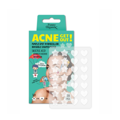 Гидроколлоидные фигурные патчи-невидимки с салициловой кислотой Funny Organix Acne Get Out! 28 шт