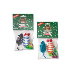 Набор игрушек для кошек Сибирская Кошка Мышь Велюровая и Мышь Сизалевая 2 пр.