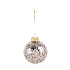 Ёлочное украшение Koopman International Pink New Year Розовый Новый Год Шар 1 шт