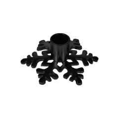 Подсвечник Home Collection Black & Gold Снежинка 11х11х4см 1 шт