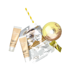 Стакан (Маска + маска + шампунь + бальзам + соль для ванн) Эстетическое Ателье Карамельный Латте 5 пр