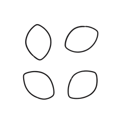 Резинка для волос  Черные PLG0282-B 20 шт