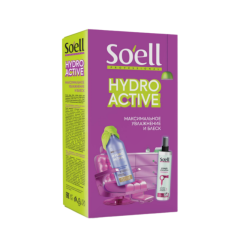 Подарочный набор: Шампунь для волос + Спрей-Кондиционер для волос Soell Hydro Active 400 мл+150 мл
