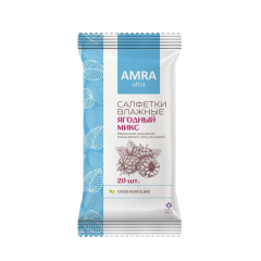 Влажные салфетки Amra Ultra Освежающие 20 шт