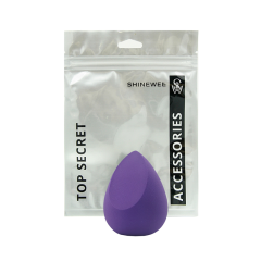 Спонж для макияжа Shinewell Каплевидный Скошенный Лиловый 1 шт