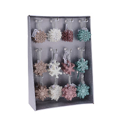 Ёлочное украшение Koopman International Pink New Year Розовый Новый Год Снежинка 1 шт