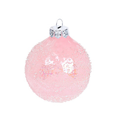 Ёлочное украшение Koopman International Pink New Year Розовый Новый Год Шар 1 шт