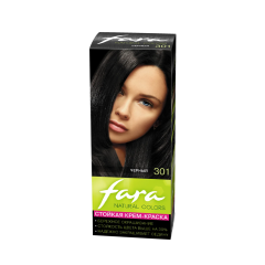 Стойкая краска для волос Fara Natural Colors т.301 Чёрный 160 мл