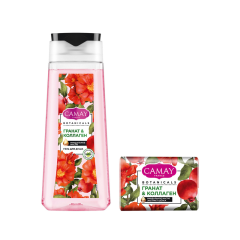 Набор (Гель для душа + Мыло) Camay Botanicals Pomegranate 250 мл+85 г