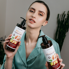 Шампунь для волос с экстрактом имбиря Sadoer Ginger Essence Refreshing Pliable Shampoo 500 мл