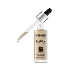 Тональная основа для лица Eveline Cosmetics Liquid Control т.015 Light vanilla 32 мл