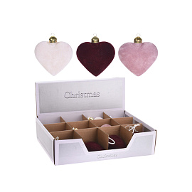 Розовый Новый Год Сердце 1 шт